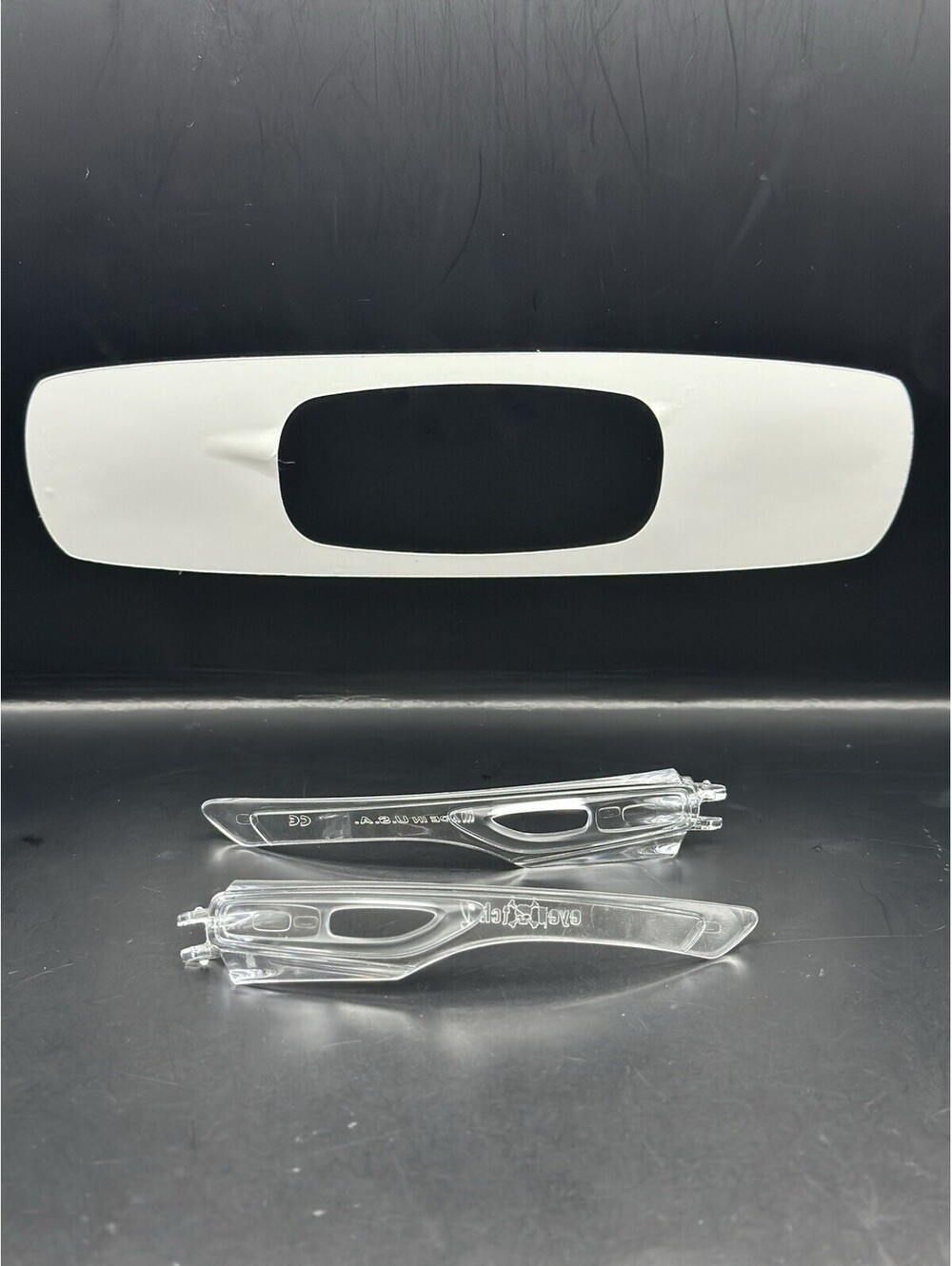 Oakley Eye Patch 2 Polished Clear OEM Replacement Arms(No Icons)